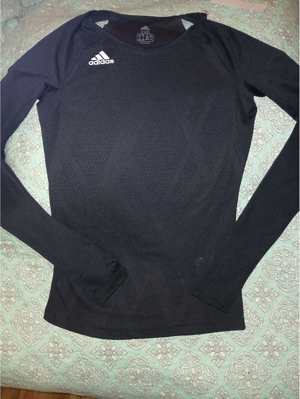 Adidas black long sleeve vented top
